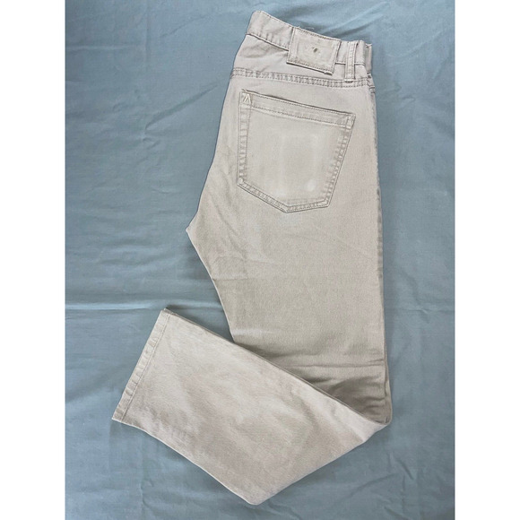 RVCA 5-Pocket Stretch Button Fly Jean Style Stay RVCA Pant. Beige, 29X28. GUC!! - Picture 1 of 9
